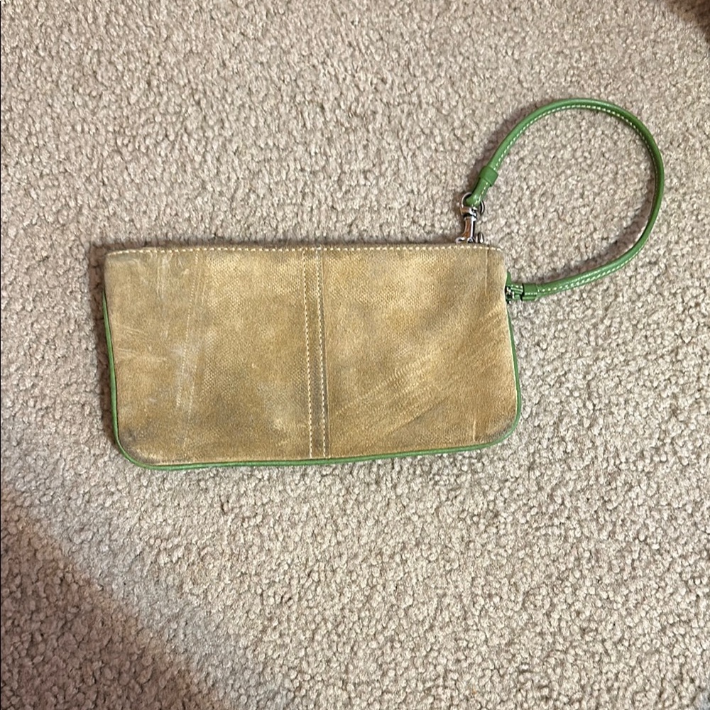 Green and Gold Wristlet with Buckle Accents - Picture 2 of 4